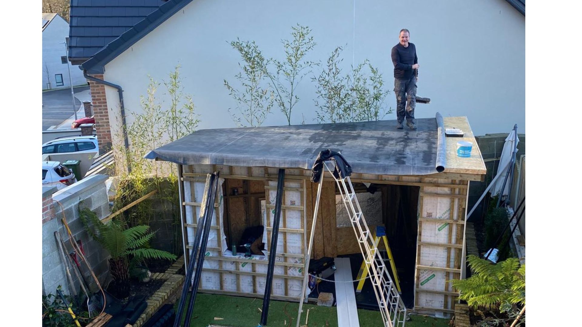 EPDM rubber roof installation